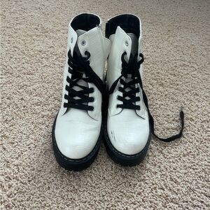 White High-Top Boots